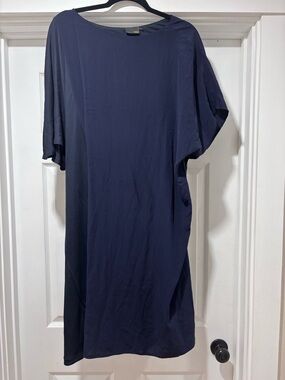 FENDI Women’s  Dark Navy Short-Sleeve Caftan Style Dress (44 EU)